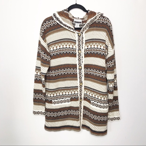 Vintage Express Tricot Abstract Striped Sweater Vintage Express Tricot Abstract Striped Sweater